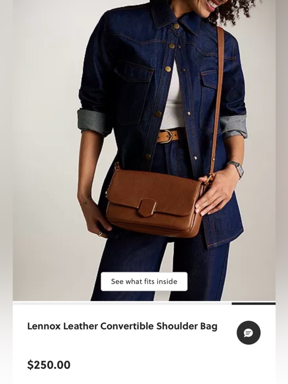 Fossil Brown Lennox Convertible Shoulder Bag